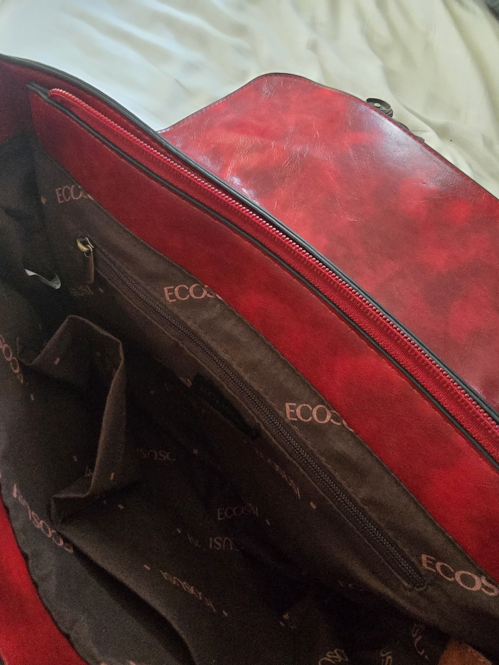 Ecosusi Vintage Style Vegan Leather Medium Messenger/Crossbody Bag - Picture 6 of 6